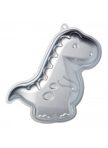 KitchenCraft Silver Anodised Dinosaur Shaped Cake Pan