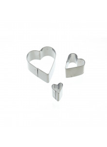 KitchenCraft Set of 3 Heart Fondant Cutters