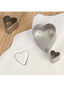 KitchenCraft Set of 3 Heart Fondant Cutters