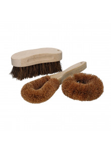 Natural Elements Eco-Friendly Coconut Fibre Brush, Set of 3