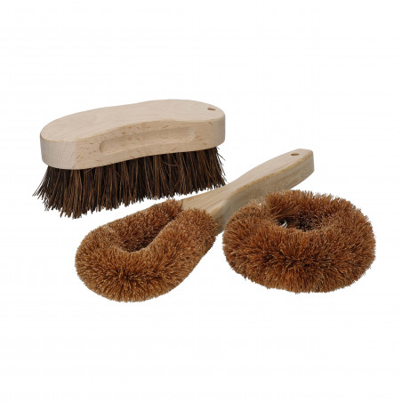 Natural Elements Eco-Friendly Coconut Fibre Brush, Set of 3