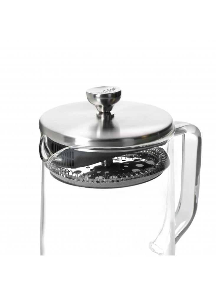 Glass La Teapot, Cup Leaf 4 Cafetière Loose