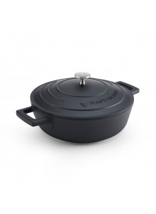 MasterClass 2.5L Cast Aluminium Shallow Casserole Dish, Black