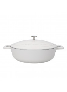 MasterClass 4L Cast Aluminium Shallow Casserole Dish, Cream