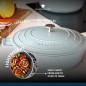 MasterClass 4L Cast Aluminium Shallow Casserole Dish, Sky Blue MasterClass 4L Cast Aluminium Shallow Casserole Dish, Sky Blue