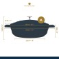 MasterClass 4L Cast Aluminium Shallow Casserole Dish, Sky Blue MasterClass 4L Cast Aluminium Shallow Casserole Dish, Sky Blue