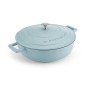 MasterClass 4L Cast Aluminium Shallow Casserole Dish, Sky Blue MasterClass 4L Cast Aluminium Shallow Casserole Dish, Sky Blue