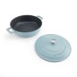 MasterClass 4L Cast Aluminium Shallow Casserole Dish, Sky Blue MasterClass 4L Cast Aluminium Shallow Casserole Dish, Sky Blue