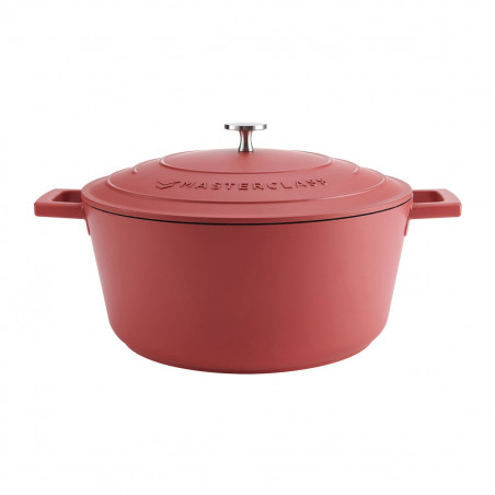 MasterClass 5L Cast Aluminium Casserole Dish, Red