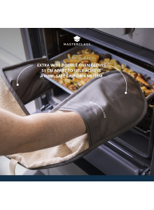 MasterClass Deluxe Professional Double Oven Glove, Grey