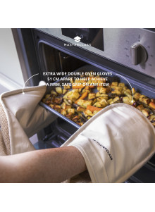 MasterClass Deluxe Professional Double Oven Glove, Cream