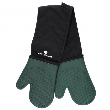 MasterClass Silicone & Cotton Double-Sided Oven Glove, Green