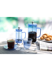 La Cafetière Colour Blue Tea Cup and Saucer