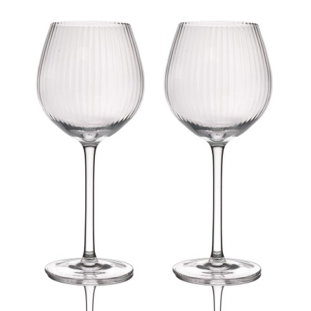 BarCraft Set of 2 Ridged Balloon Glasses