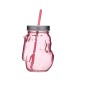 BarCraft Unicorn Pink Glass Drinks Jar with Straw BarCraft Unicorn Pink Glass Drinks Jar with Straw