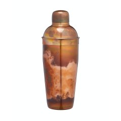 BarCraft Stainless Steel Iridescent Copper-Finish Cocktail Shaker with Built In Strainer