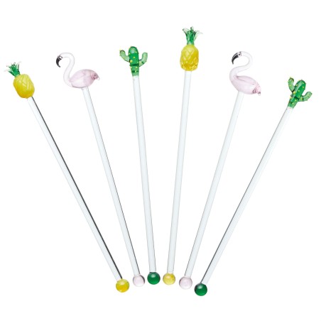 BarCraft Glass Cocktail Stirring Sticks