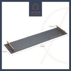 Artesà Slate with Twin Brass Coloured Handles