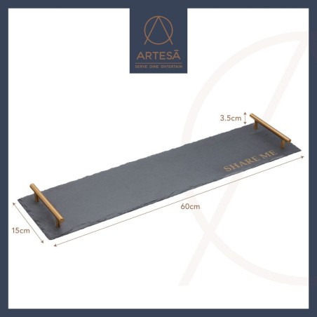 Artesà Slate with Twin Brass Coloured Handles
