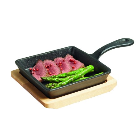 Artesà Cast Iron 15cm Small Fry Pan with Board
