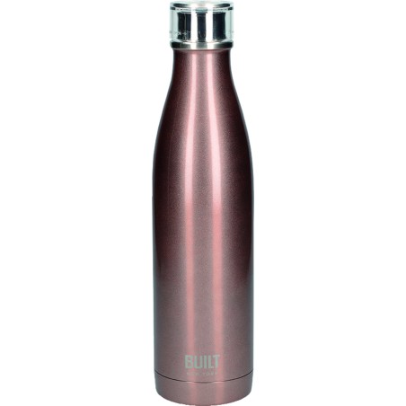 Built 740ml Double Walled Stainless Steel Water Bottle Rose Gold