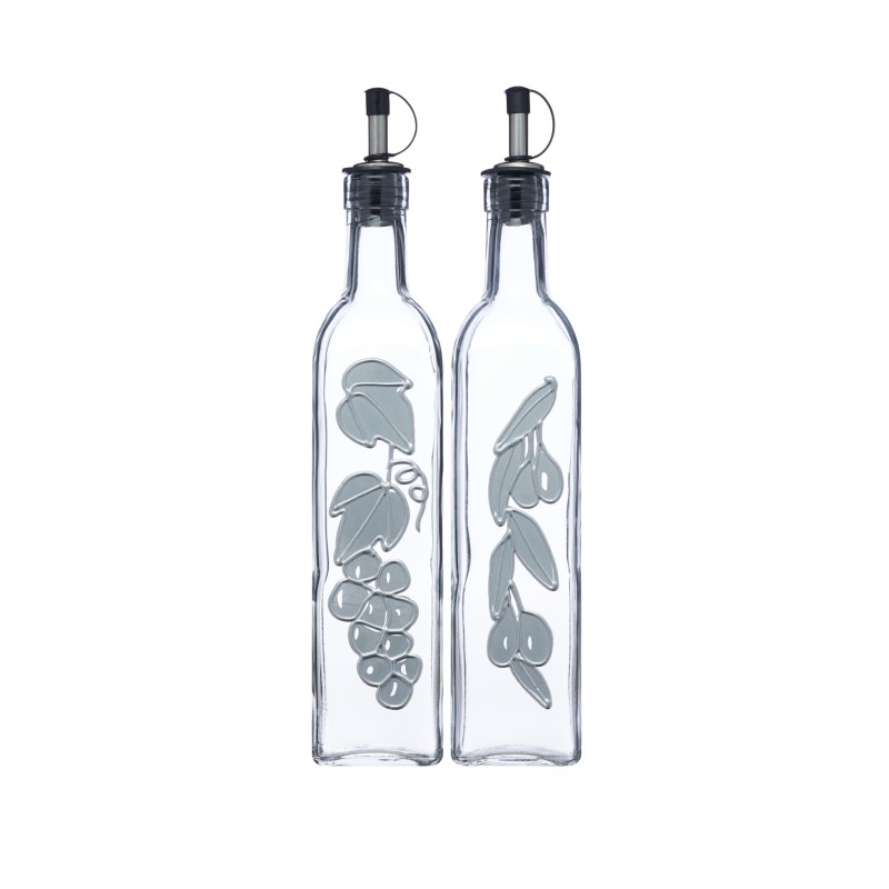 World of Flavours Italian Set of 2 Glass Oil and Vinegar Bottles World of Flavours Italian Set of 2 Glass Oil and Vinegar Bottles