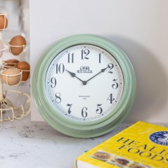 Living Nostalgia English Sage Green Wall Clock