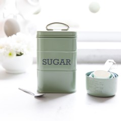 Living Nostalgia Metal Sugar Canister - English Sage Green