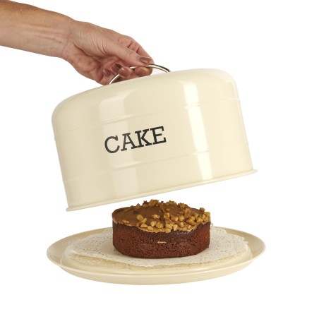 Living Nostalgia Antique Cream Domed Cake Tin
