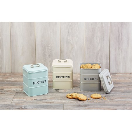 Living Nostalgia French Grey Biscuit Tin