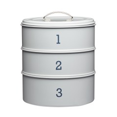 Living Nostalgia French Grey Three Tier Cake Tin Set