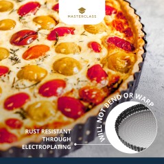 MasterClass Crusty Bake Non-stick Fluted Round 23cm Quiche Tin