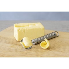 KitchenCraft Oval Handled Professional Stainless Steel Butter Curler