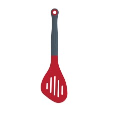 Colourworks Brights Red - Silicone Slotted Turner Cherry