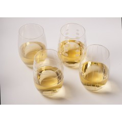 Mikasa Cheers Set Of 4 Stemless Wine Glasses
