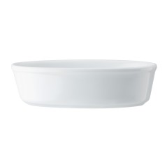 Mikasa Chalk Porcelain Oval Pie Dish, 18cm, White