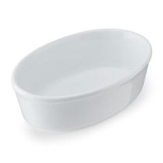 Mikasa Chalk Porcelain Oval Pie Dish, 18cm, White