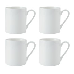 Mikasa Egret 4-Piece China Mug Set, 380ml, White