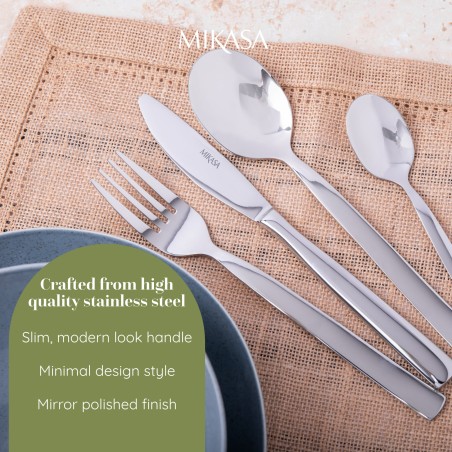 Mikasa Beaumont Stainless Steel Cutlery Set, 16 Piece