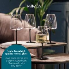 Mikasa Palermo 4-Piece Crystal White Wine Glass Set, 450ml