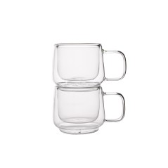 La Cafetière 2pc Siena Double-Walled Espresso Glasses Set, 100ml