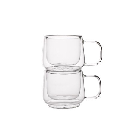 La Cafetière 2pc Siena Double-Walled Espresso Glasses Set, 100ml