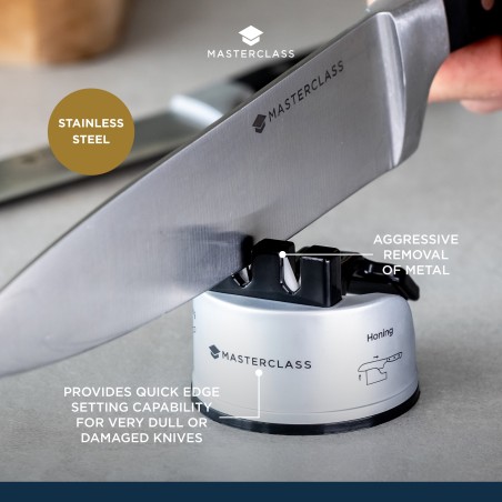 MasterClass Smart Sharp Dual Knife Sharpener, Silver