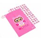 SmileKidz Children's Pink Olivia Owl Apron, Chef's Hat & Tea Towel Textile Gift Set