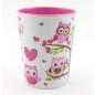 SmileKidz Children's Pink Olivia Owl Cutlery, Plate, Bowl & Cup Eating Gift Set