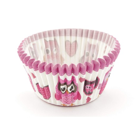 SmileKidz Olivia Owl Pink Cupcake Cases - 250 Cases