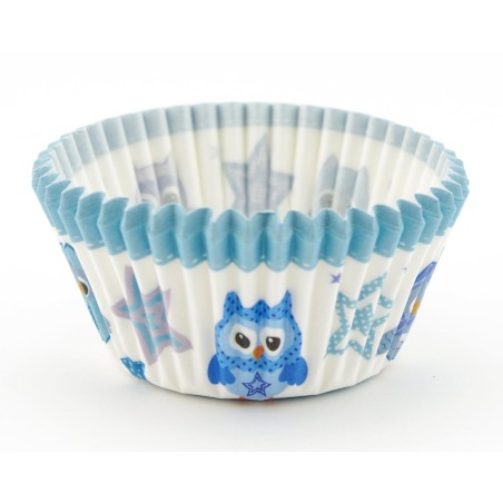 SmileKidz Ollie Owl Blue Cupcake Cases - 250 Cases