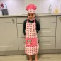 SmileKidz Children's Pink Olivia Owl Apron, Chef's Hat & Tea Towel Textile Gift Set