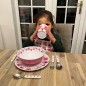 SmileKidz Children's Pink Olivia Owl Cutlery, Plate, Bowl & Cup Eating Gift Set