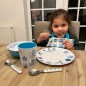 SmileKidz Children's Blue Ollie Owl Cutlery, Plate, Bowl & Cup Eating Gift Set